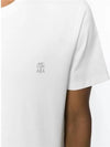 Chest Logo Short Sleeve T-Shirt White - BRUNELLO CUCINELLI - BALAAN 6