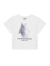 Angel Cat Crop Short Sleeve T-Shirt White - ITZAVIBE - BALAAN 2