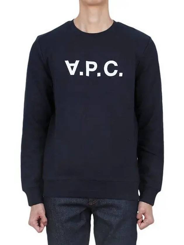 VPC Logo Crew Neck Sweatshirt Navy - A.P.C. - BALAAN 2