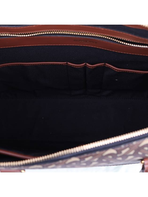 New Pattern E Canvas Brown Briefcase - BURBERRY - BALAAN 9