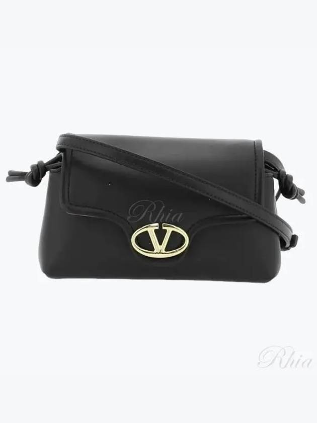 V Logo 1960 Nappa Leather Small Cross Bag Black - VALENTINO - BALAAN 2