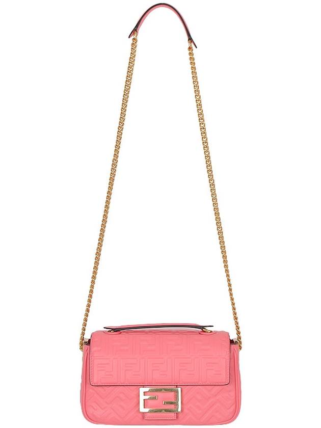 Baguette Medium Nappa Leather Chain Shoulder Bag Pink - FENDI - BALAAN 5