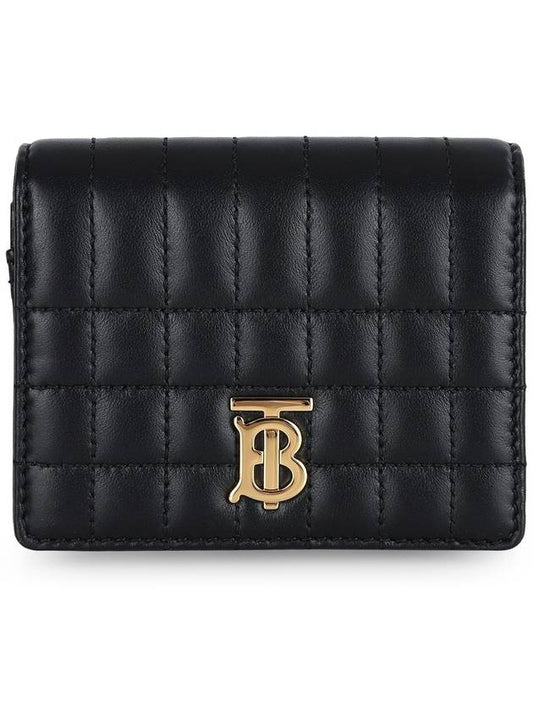 Lola Small Quilted Leather Folding Wallet Black Light Gold - BURBERRY - BALAAN 2