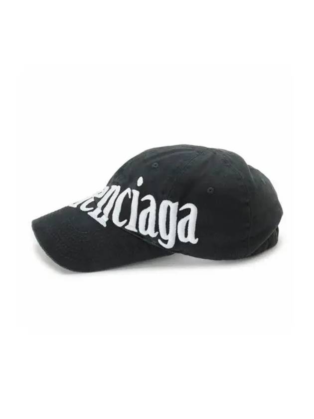 Diagonal Logo Ball Cap Black - BALENCIAGA - BALAAN 4