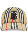 TB Logo Monogram Motif Vintage Check Ball Cap Beige - BURBERRY - BALAAN 2