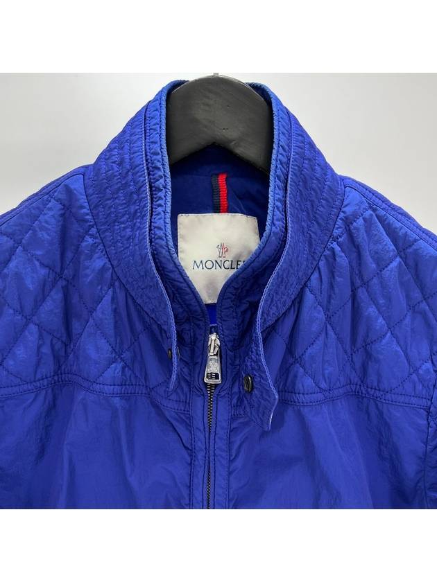 Logo patch windbreaker jacket blue size 1 - MONCLER - BALAAN 5