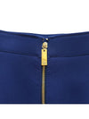 Women's Gold Button Tight HLine Skirt Cobalt Blue G0471590 - ELISABETTA FRANCHI - BALAAN 5