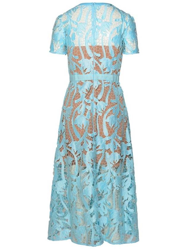 Self-Portrait Light Blue Polyester Dress - SELF PORTRAIT - BALAAN 3