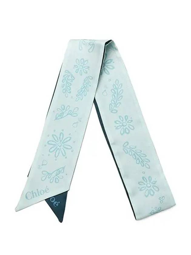 Bandeau Silk Scarf Blue - CHLOE - BALAAN 3