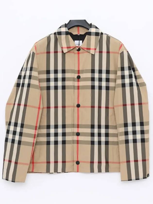 Check Nylon Jacket Beige - BURBERRY - BALAAN 4