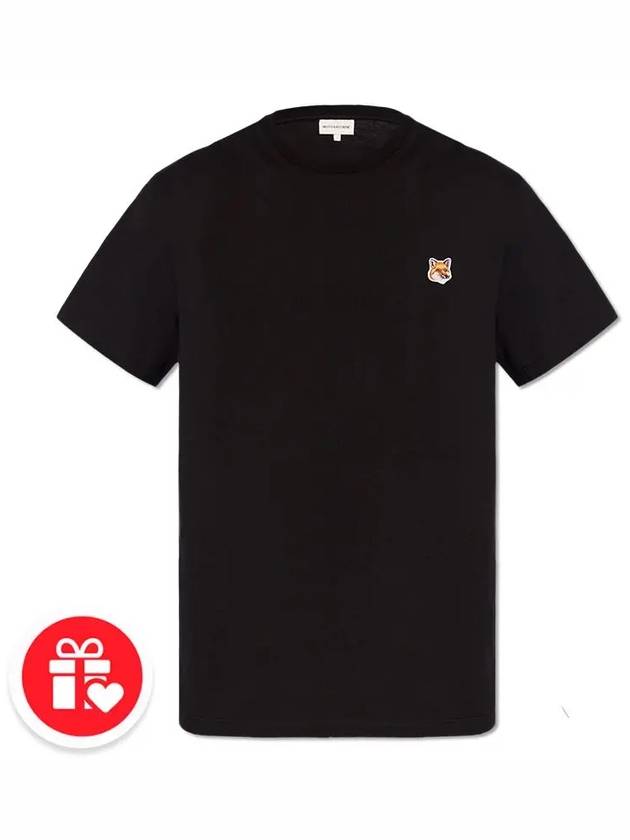 Fox Head Patch Classic Short Sleeve T-Shirt Black - MAISON KITSUNE - BALAAN 8