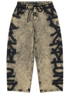 BBD Side Sprayed Custom Denim Pants Vintage Yellow - BLACKBLOND - BALAAN 3