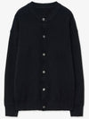 Soft round neck knit cardigan black - BLONDNINE - BALAAN 3