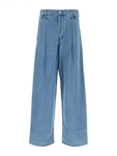 Logo Patch Pleated Denim Pants 271779 - DRIES VAN NOTEN - BALAAN 1