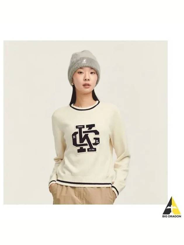 Women s KNGL College Sweater 1892 Ecru - KANGOL - BALAAN 1