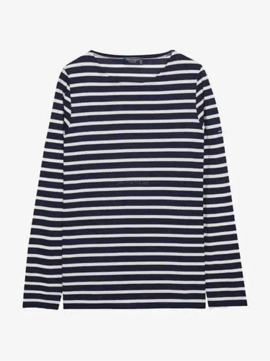 Minquiers Modern Stripe Long Sleeve T-Shirt Navy - SAINT JAMES - BALAAN 2