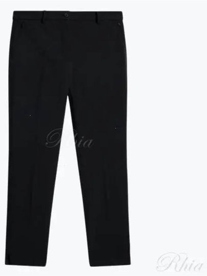 Women's Lei Bonded Fleece Straight Pants Black - J.LINDEBERG - BALAAN 2