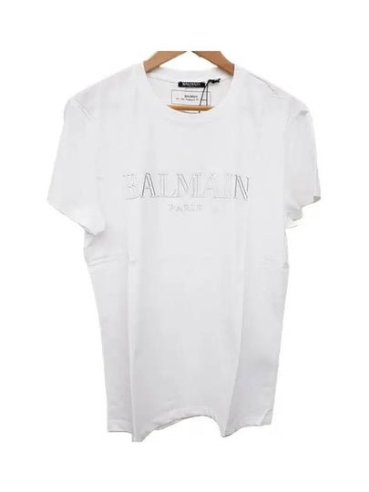 Logo Patch Short Sleeve T-shirt White - BALMAIN - BALAAN 2