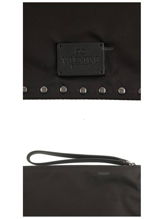 Rockstud Clutch Bag Black - VALENTINO - BALAAN 6