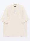 Men's Cotton Heavyweight Short Sleeve T-Shirt Ivory - EMPORIO ARMANI - BALAAN 3