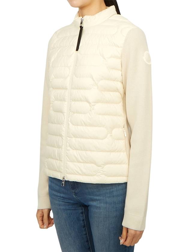 Women's Padded Down Cotton Zip-Up Jacket White - MONCLER - BALAAN 4