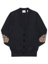 Dornoch Check Pattern Merino Wool Cardigan Black - BURBERRY - BALAAN 6