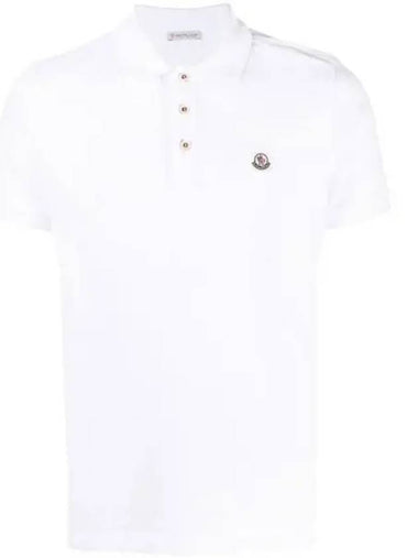 8A00024 Logo Patch Pique Polo Shirt Short Sleeve 271549 1006495 - MONCLER - BALAAN 1