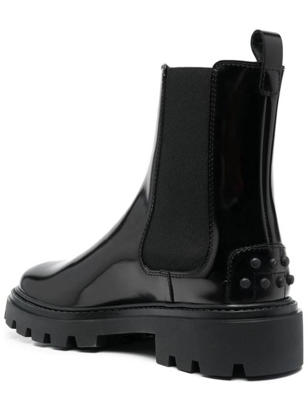 Leather Glossy Chelsea Boots Black - TOD'S - BALAAN 2