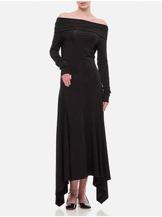 Gerla Off Shoulder Long One Piece Black - MAX MARA - BALAAN 3