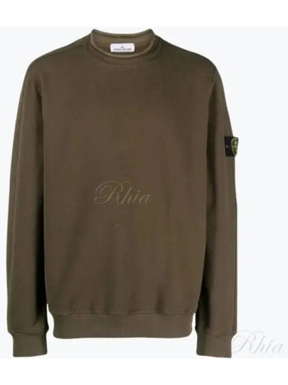 Stretch Cotton Fleece Mock Turtleneck Sweatshirt Olive Green - STONE ISLAND - BALAAN 2