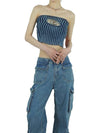 Women's M Clarksville Sleeveless Blue - DIESEL - BALAAN 5