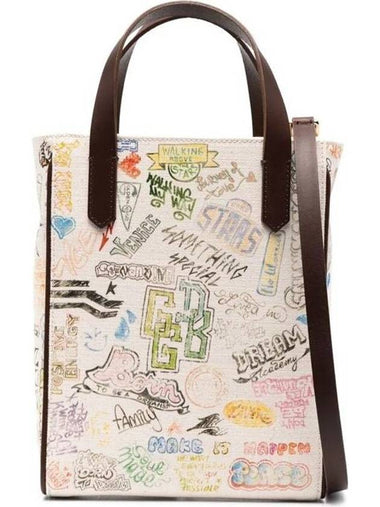 Print Mini Tote Cross Bag Ivory - GOLDEN GOOSE - BALAAN 1