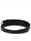 Gancini Leather Belt Black - SALVATORE FERRAGAMO - BALAAN 3