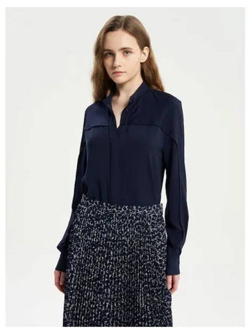 Women s Detail Shirt Blouse Southern Deep Navy Domestic Product - MAISON KITSUNE - BALAAN 1