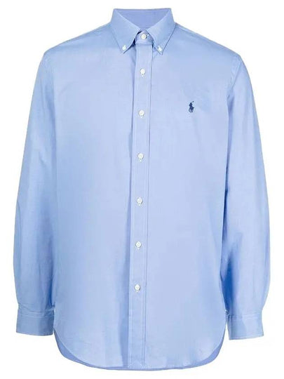 Embroidered Logo Long Sleeves Shirt Blue - POLO RALPH LAUREN - BALAAN 2