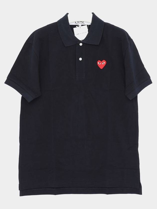 P1T0062 NAVY collar t shirt - COMME DES GARCONS - BALAAN 2