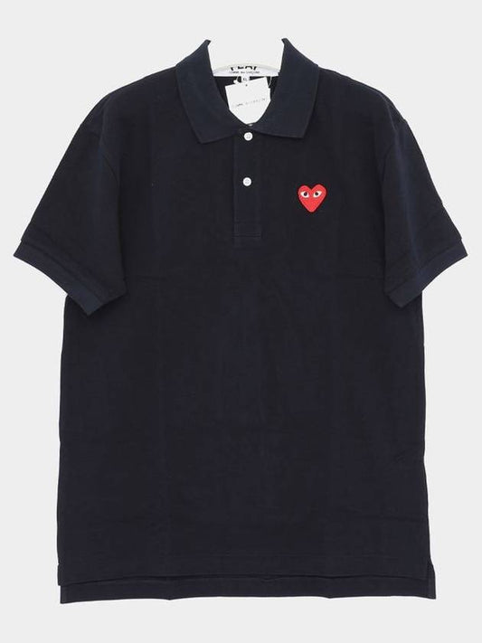 P1T0062 NAVY collar t shirt - COMME DES GARCONS - BALAAN 2