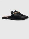 Princetown Horsebit Leather Mule Black - GUCCI - BALAAN 4