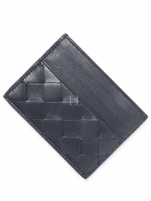 Intrecciato Leather Card Wallet Black - BOTTEGA VENETA - BALAAN 2