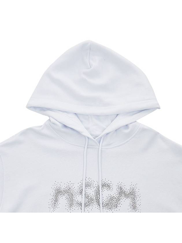 Rhinestone Logo Hoodie White - MSGM - BALAAN 4