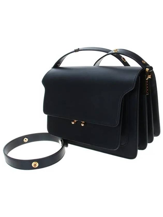 Trunk Medium Calfskin Shoulder Bag Black - MARNI - BALAAN 3