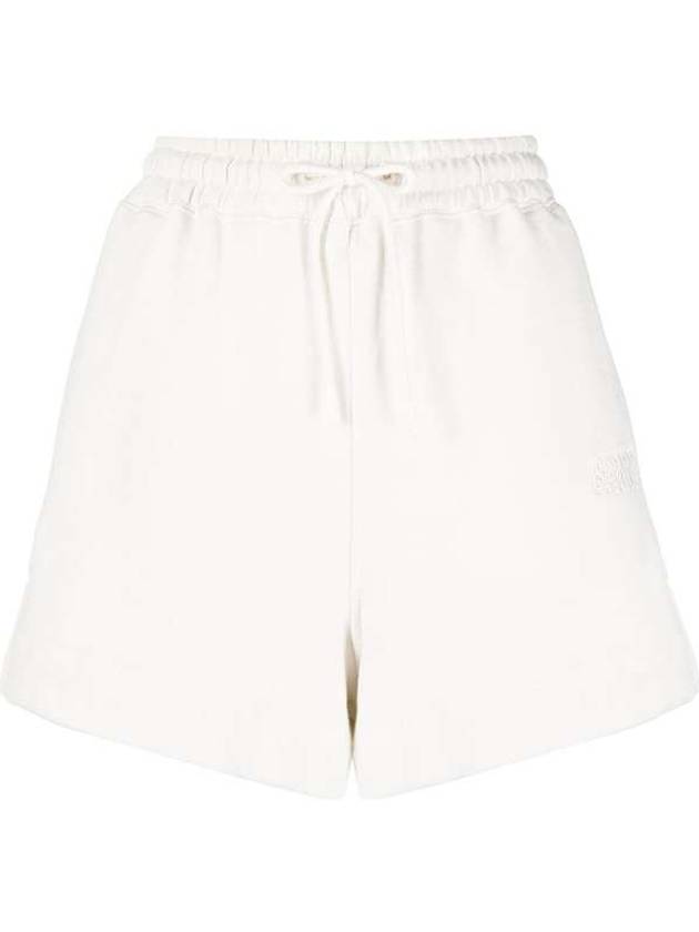 Women's Logo Drawstring Shorts Igret - GANNI - BALAAN 1