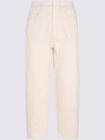 Sunnei Ecru White Stripes Cotton Pants - SUNNEI - BALAAN 1