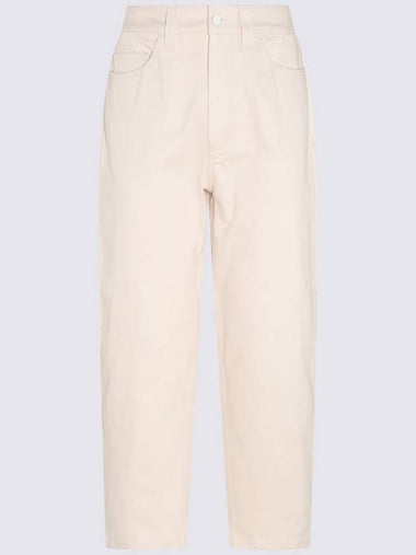 Sunnei Ecru White Stripes Cotton Pants - SUNNEI - BALAAN 1