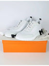 Bouncing Leather Low Top Sneakers Blanc - HERMES - BALAAN 8