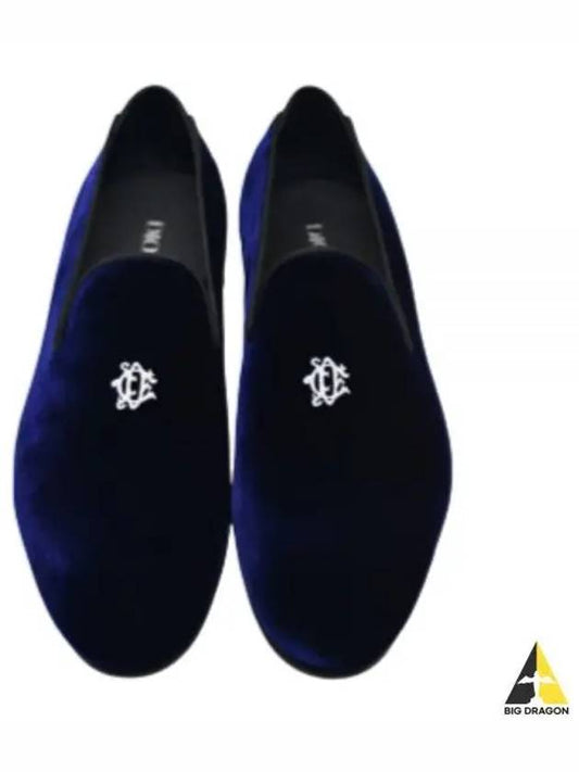 Patch Velvet Loafers Navy - DIOR - BALAAN 2