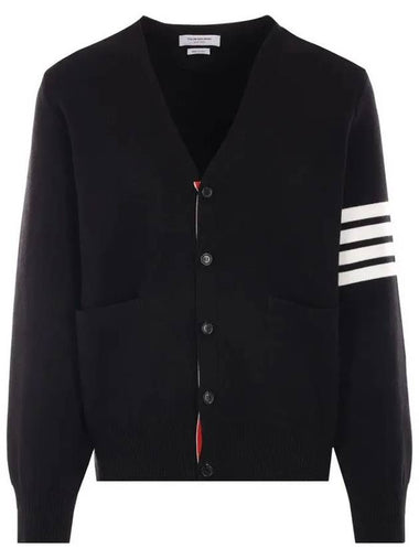 4 bar stripe Milanese stitch cardigan - THOM BROWNE - BALAAN 1