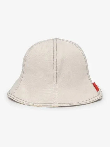 Reversible Bucket Hat Ecru Light Yellow CACCXSAC003DEN004T031 - SUNNEI - BALAAN 1