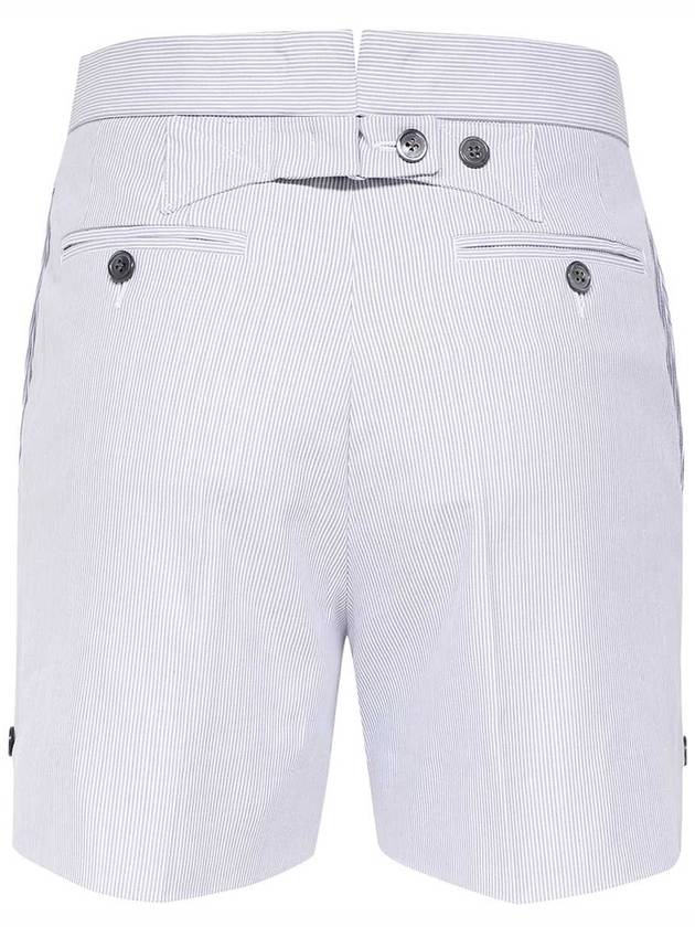 RWB Pinstripe Classic Backstrap Shorts Medium Grey - THOM BROWNE - BALAAN 3