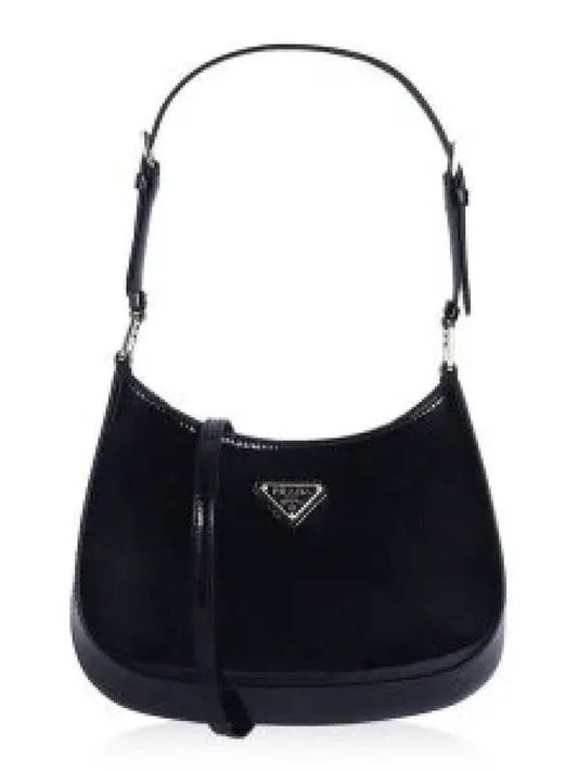 Cleo Brushed Leather Shoulder Bag Black - PRADA - BALAAN 2